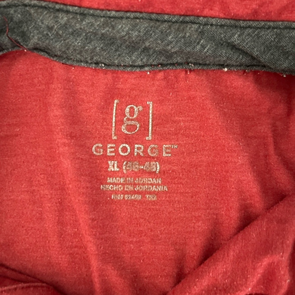George Men's Polo Shirt in Red - Picture 5 of 6